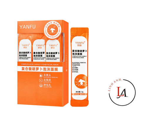 Mặt nạ sủi cà rốt Yanfu hộp 12 gói
